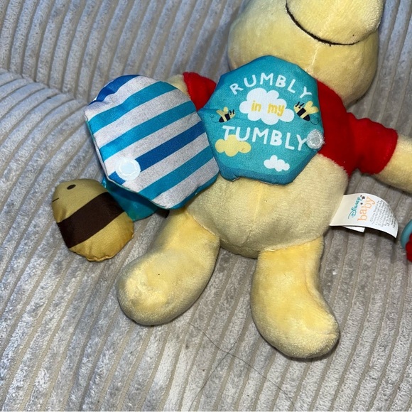 Disney Winnie the Pooh Bear Baby Activity Stroller Baby Toy Crinkle rumble tummy - Picture 3 of 6
